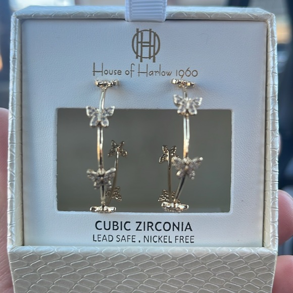 House of Harlow 1960 with CZ hoops. New - Picture 6 of 6